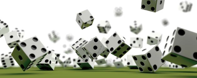 dice falling