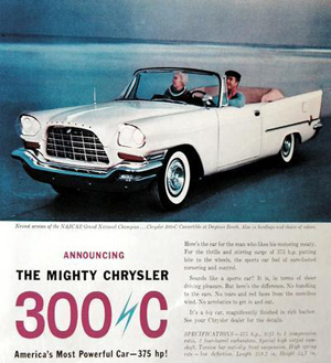 Even as far back as 1957, Chrysler was still using technical jargon. In this ad, it mentions horsepower, which back then, and still to this day, most people would not really understand what that means. We know that it sounds impressive, but it does not form a proper picture in our mind, and we cannot compare that with what we drive, because people do not know the horsepower of their own vehicle.