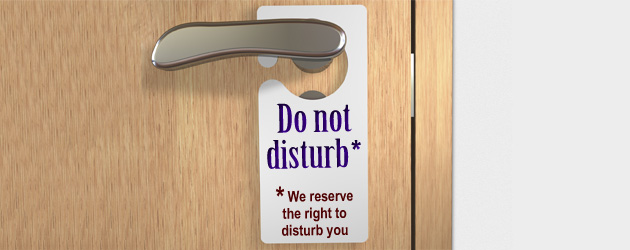 Do not disturb sign Jonar Nader