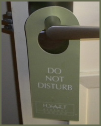 Hyatt Regency Coolum Do not disturb sign- Jonar Nader