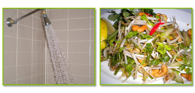 Hyatt Regency Coolum strong shower excellent salad- Jonar Nader
