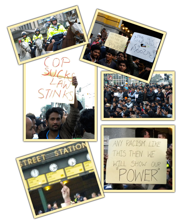 Indian protests in Melbourne collage- Jonar Nader