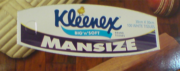 Kleenex man size tissues Jonar Nader