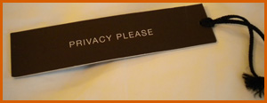 Privacy sign at Grand Hyatt Melbourne- Jonar Nader