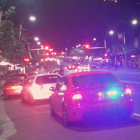 Unmarked police car pulls over Taxi